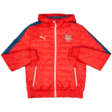 2015-16 Arsenal Puma Hooded Bench Coat - 7/10 - (M)