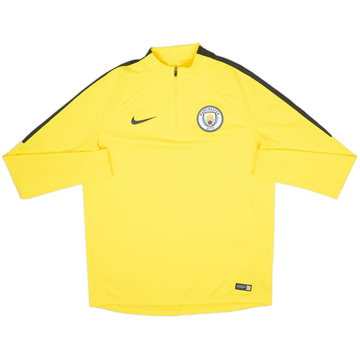 2017-18 Manchester City Nike 1/4 Zip Drill Top - 8/10 - (L)