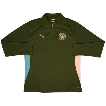 2024-25 Manchester City Puma 1/4 Zip Training Top - 8/10 - (L)