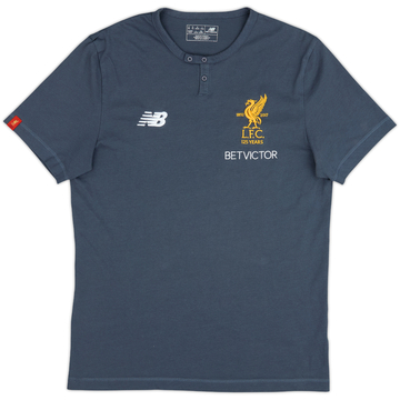 2017-18 Liverpool New Balance Cotton Tee - 9/10 - (M)