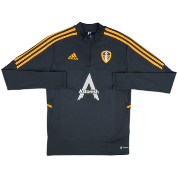 2022-23 Leeds United adidas 1/4 Zip Drill Top - 7/10 - (S)