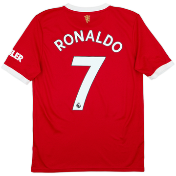2021-22 Manchester United Home Shirt Ronaldo #7 - 8/10 - (XL.Boys)