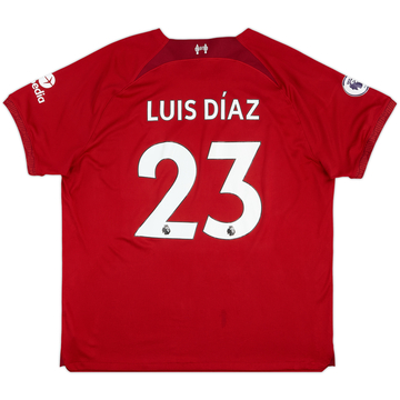 2022-23 Liverpool Home Shirt Luis Diaz #23 - 7/10 - (XXL)