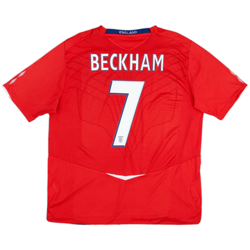 2008-10 England Away Shirt Beckham #7 - 4/10 - (XXL)
