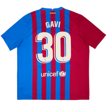 2021-22 Barcelona Home Shirt Gavi #30 - 5/10 - (XL)