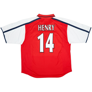 2000-02 Arsenal Home Shirt Henry #14 - 8/10 - (XXL)