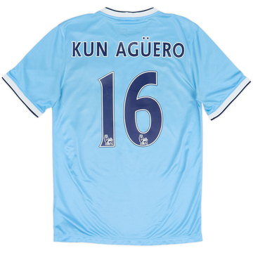 2013-14 Manchester City Home Shirt Kun Aguero #16 - 6/10 - (S)