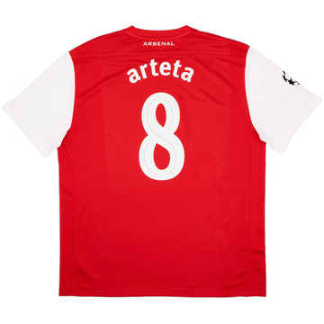 2011-12 Arsenal Home Shirt Arteta #8 - 8/10 - (XL)