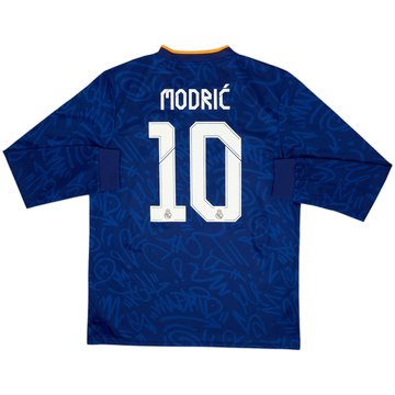2021-22 Real Madrid Away L/S Shirt Modric #10 - 8/10 - (L)