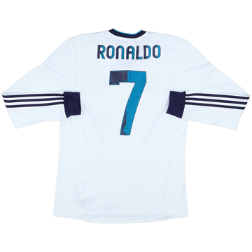 2012-13 Real Madrid Home L/S Shirt Ronaldo #7 - 8/10 - (M)