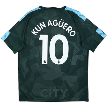 2017-18 Manchester City Third Shirt Kun Aguero #10 - 9/10 - (L)