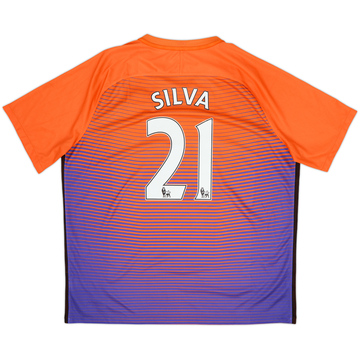 2016-17 Manchester City Third Shirt Silva #21 - 8/10 - (XXL)