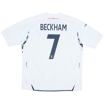 2007-09 England Home Shirt Beckham #7 - 6/10 - (XXL)