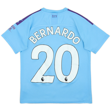 2019-20 Manchester City Home Shirt Bernardo #20 - 9/10 - (M.Boys)