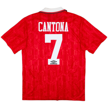 1992-94 Manchester United Home Shirt Cantona #7 - 8/10 - (L)