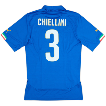 2014-15 Italy Player Issue (ACTV Fit) Home Shirt Chiellini #3 - 8/10 - (XXL)