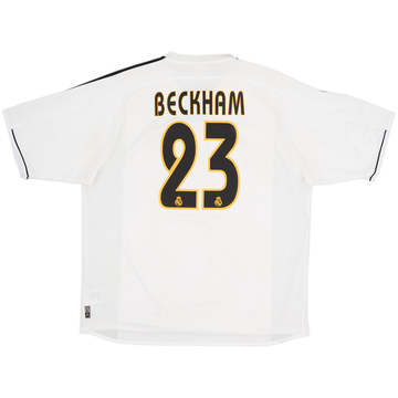 2003-04 Real Madrid Home Shirt Beckham #23 - 7/10 - (XL)