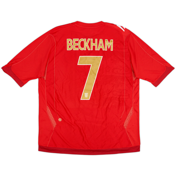 2006-08 England Away Shirt Beckham #7 - 5/10 - (XL)
