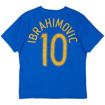 2006-07 Sweden Nike Cotton Tee Ibrahimovic #10 - 8/10 - (L)