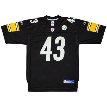 2005-06 Pittsburgh Steelers Polamalu #43 Reebok On Field Home Jersey - 6/10 - (L)