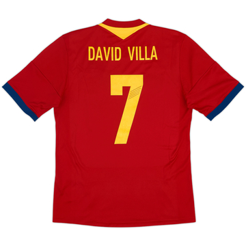 2013 Spain Confederation Cup Home Shirt David Villa #7 - 8/10 - (M)