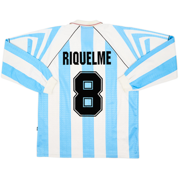 1996-98 Argentina Home L/S Shirt Riquelme #8 - 6/10 - (L)