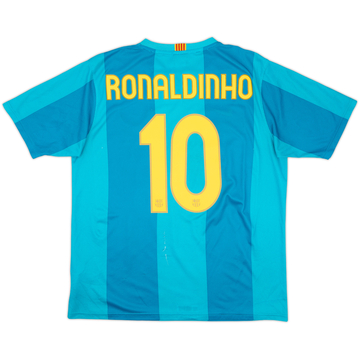 2007-09 Barcelona Basic Away Shirt Ronaldinho #10 - 7/10 - (L)