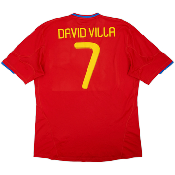 2009-10 Spain Home Shirt David Villa #7 - 6/10 - (L)