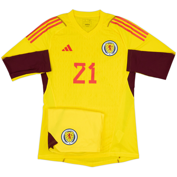 2022-23 Scotland GK Shirt & Shorts #21 - 10/10 - (L)