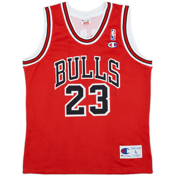 1991-98 Chicago Bulls Jordan #23 Champion Away Jersey - 7/10 - (L.Boys)