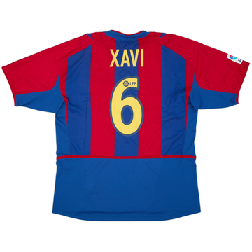 2002-03 Barcelona Home Shirt Xavi #6 - 8/10 - (XL)