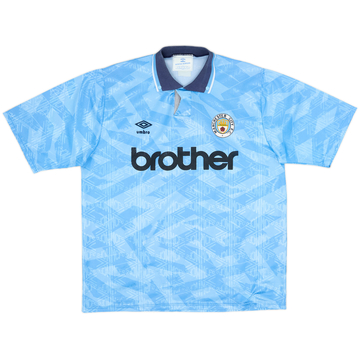 1991-93 Manchester City Home Shirt - 6/10 - (XXL)