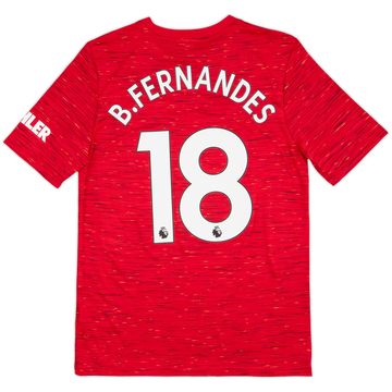 2020-21 Manchester United Home Shirt B.Fernandes #18 - 10/10 - (XL.Boys)