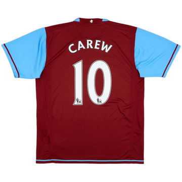 2007-08 Aston Villa Home Shirt Carew #10 - 7/10 - (L)