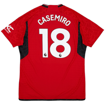 2023-24 Manchester United Authentic Home Shirt Casemiro #18 - 7/10 - (XL)