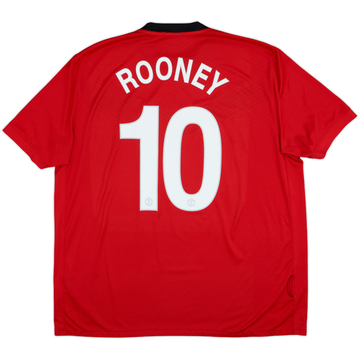 2009-10 Manchester United Home Shirt Rooney #10 - 9/10 - (XXL)