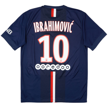2014-15 Paris Saint-Germain Home Shirt Ibrahimovic #10 - 8/10 - (M)