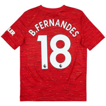 2020-21 Manchester United Home Shirt B.Fernandes #18 - 10/10 - (L.Boys)
