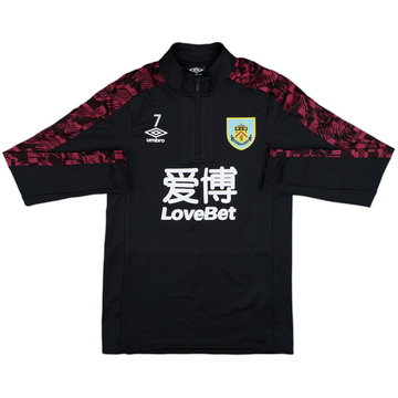 2020-21 Burnley Player Issue Umbro 1/4 Zip Drill Top #7 - 6/10 - (S)