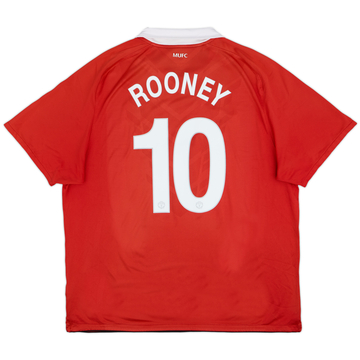 2010-11 Manchester United Home Shirt Rooney #10 - 6/10 - (3XL)
