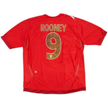 2006-08 England Away Shirt Rooney #9 - 4/10 - (XL)