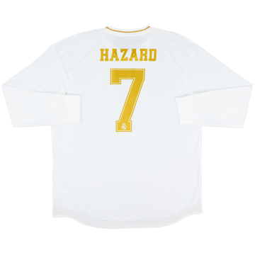 2019-20 Real Madrid Authentic Home L/S Shirt Hazard #7 (XL)