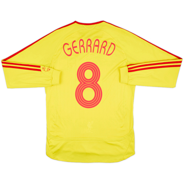 2006-07 Liverpool Away L/S Shirt Gerrard #8 - 9/10 - (S)