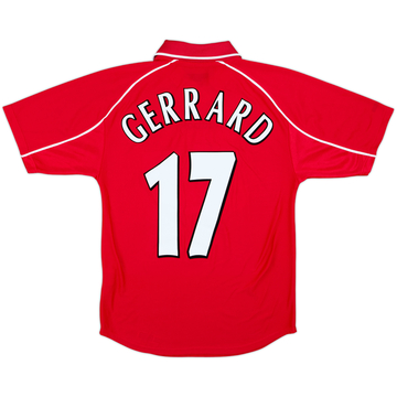 Camiseta de local del Liverpool 2000-02 Gerrard #17 - 6/10 - (Juvenil XL)