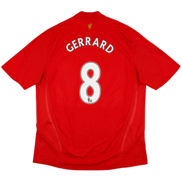 2008-10 Liverpool Home Shirt Gerrard #8 - 6/10 - (XL)