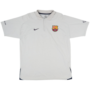 2005-06 Barcelona Nike 1/4 Zip Polo Shirt - 9/10 - (XL)