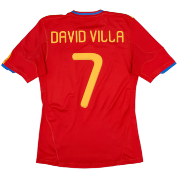 2009-10 Spain Home Shirt David Villa #7 - 7/10 - (S)