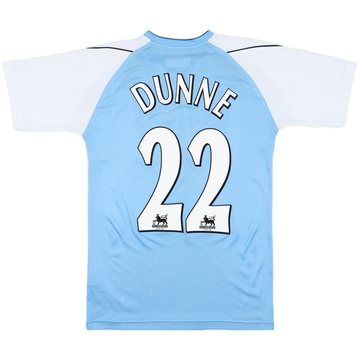 2006-07 Manchester City Home Shirt Dunne #22 - 9/10 - (S)