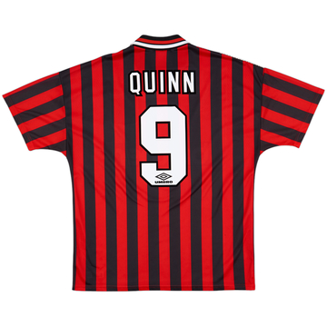 1994-96 Manchester City Away Shirt Quinn #9 - 8/10 - (XL)