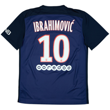2015-16 Paris Saint-Germain Home Shirt Ibrahimovic #10 - 8/10 - (M)